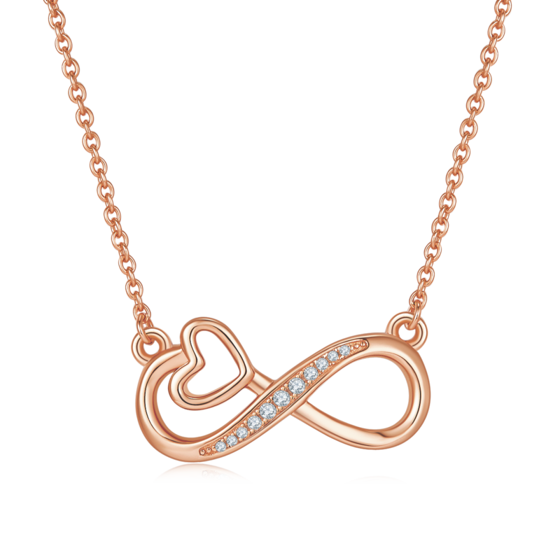 空心无限的爱PendantS925银Moissanite厘石D级0.1ct